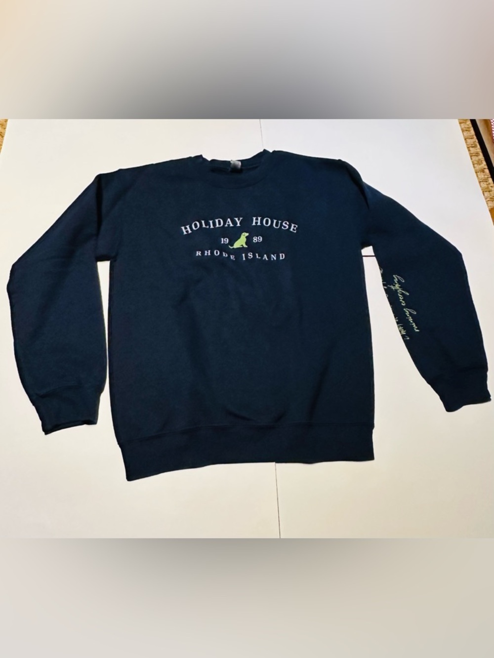 Custom Taylor Swift Holiday House Navy Sweatshirt Size: Small